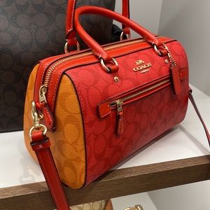 Coach Rowan Satchel In Blocked Signature Canvas
IM/Miami Red Multi